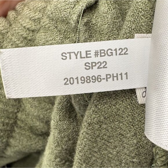 J.Crew Women's Tie Waist Linen Blend Cargo Pants 4 Green Jogger Patchwork Boho - Picture 8 of 11